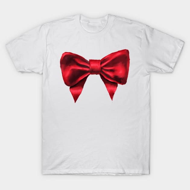 Big Red Bow T-Shirt by PeggyNovak